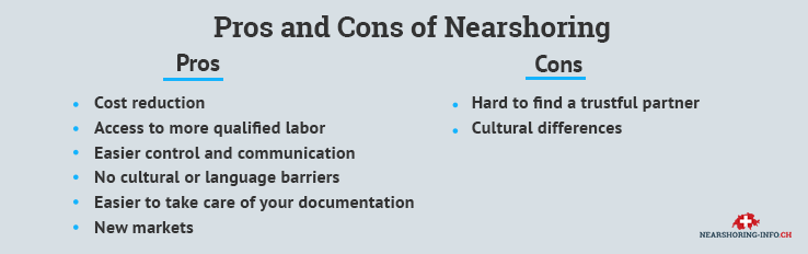 nearshore software development pros and cons