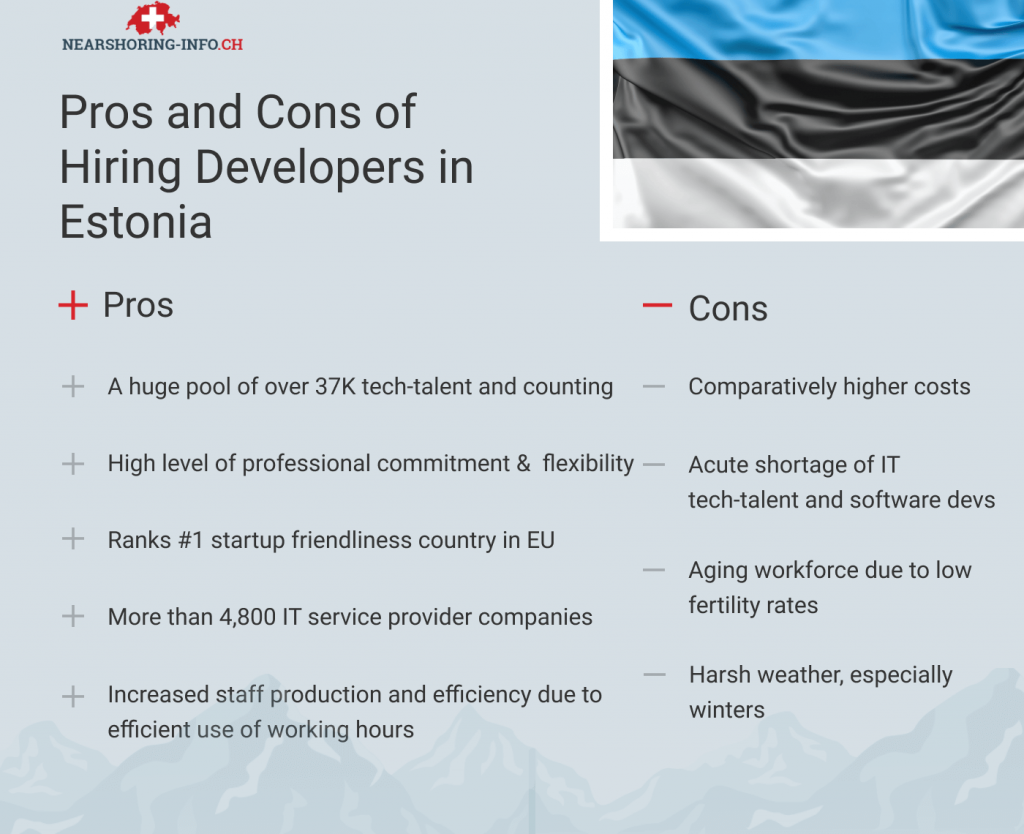 hiring estonia web developer pros and cons